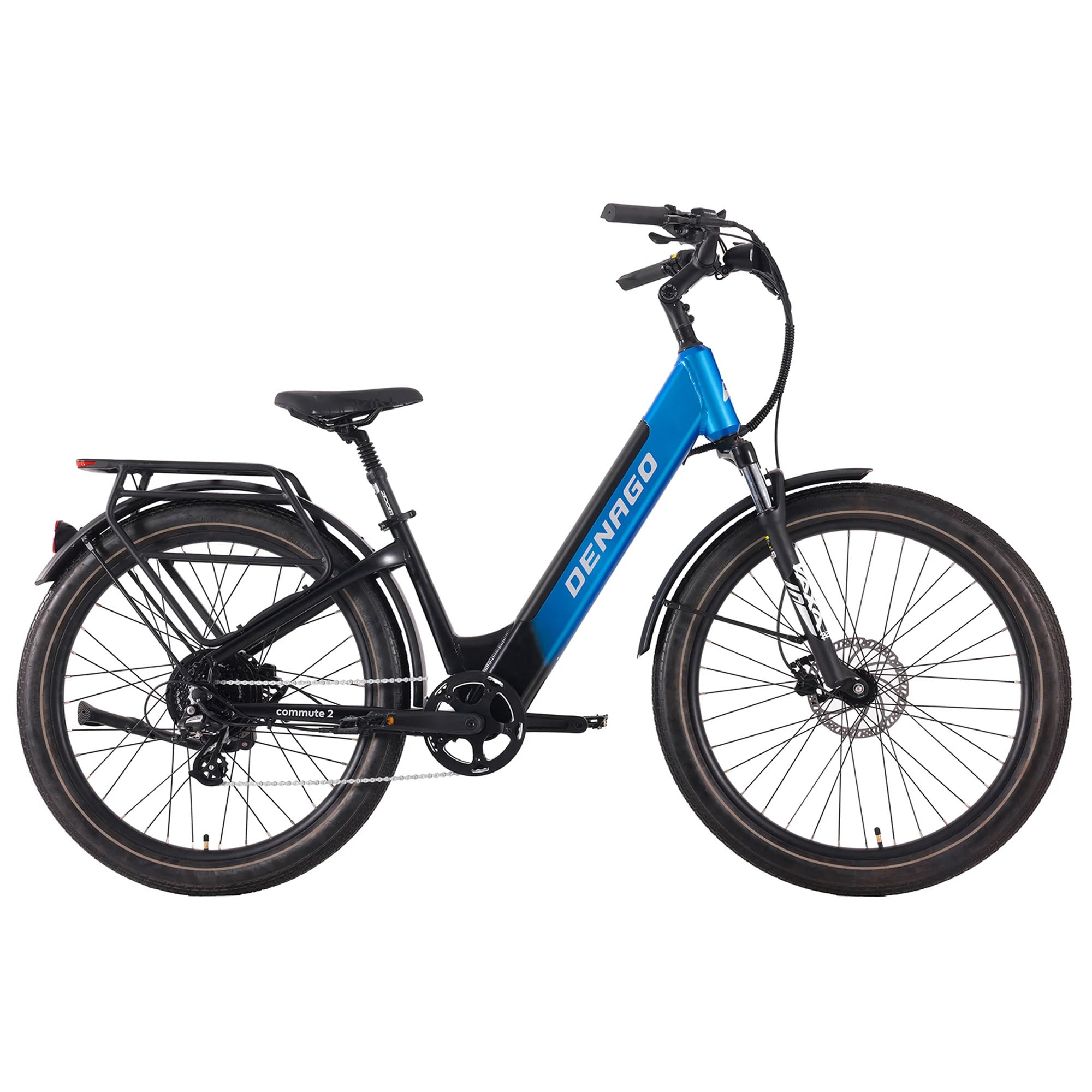 Denago Commute 2 Step-Thru eBike Blue / S/M: fits 4'10 Denago Commute 2 Step-Thru eBike Blue / S/M: fits 4'10