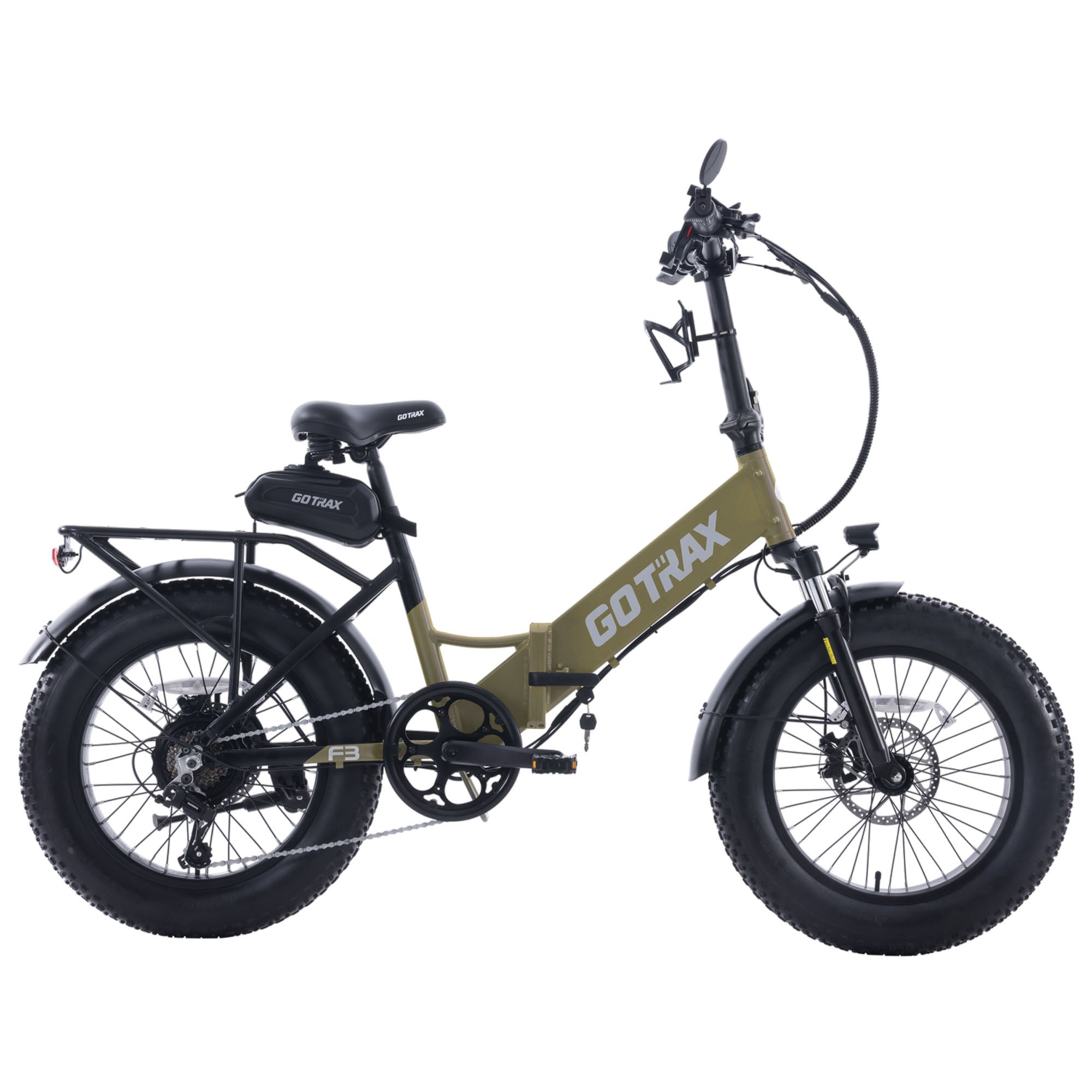 bottecchia e bike fully Gotrax F3 48V 14ah Folding Adult E-Bike, up to 60 Miles, 20"x3"Fat Tire, LCD Display, Graphite