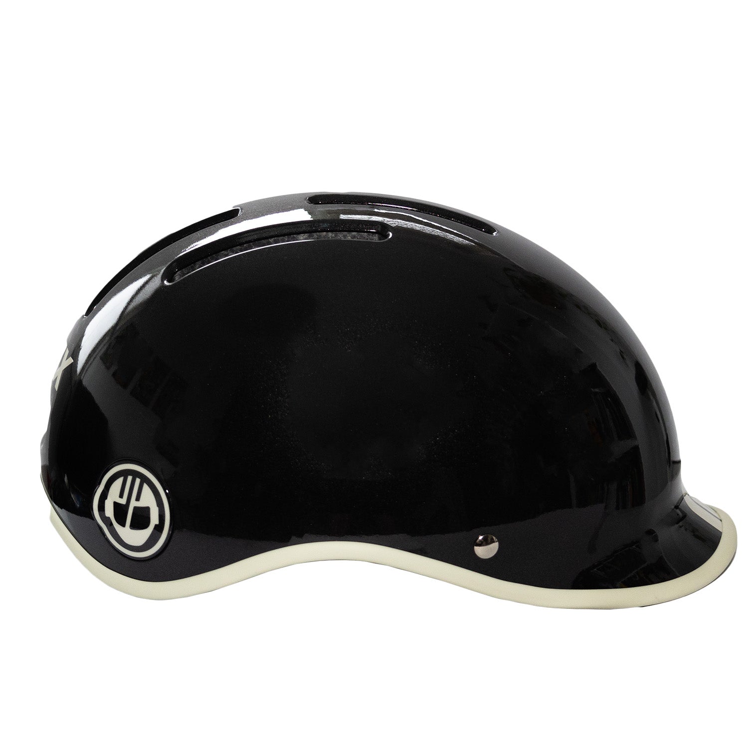 Thousand Heritage Helmet Small / Black w/ White Stripes Thousand Heritage Helmet Small / Black w/ White Stripes