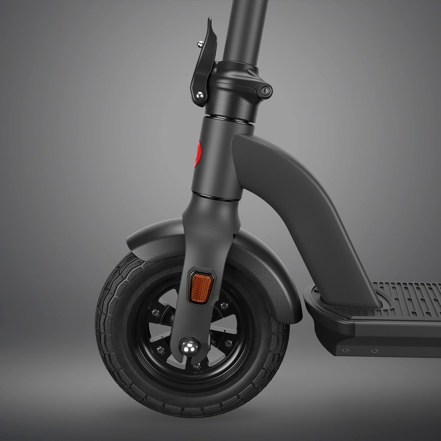 GOTRAX G3/G4 Electric Scooter for Commuters Front Wheel and Folding Mechanism Close Up