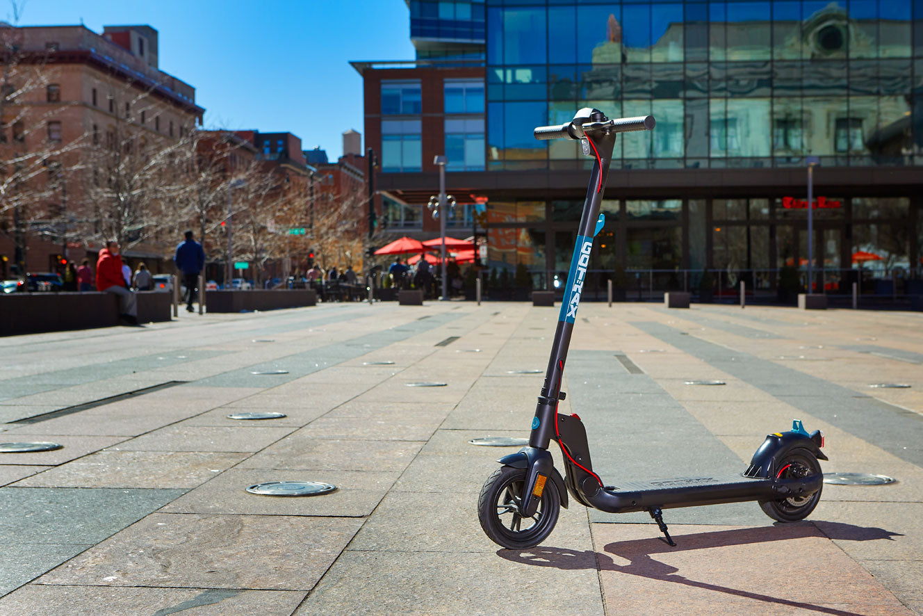 GOTRAX Black Apex Electric Scooter for Adults in City Square