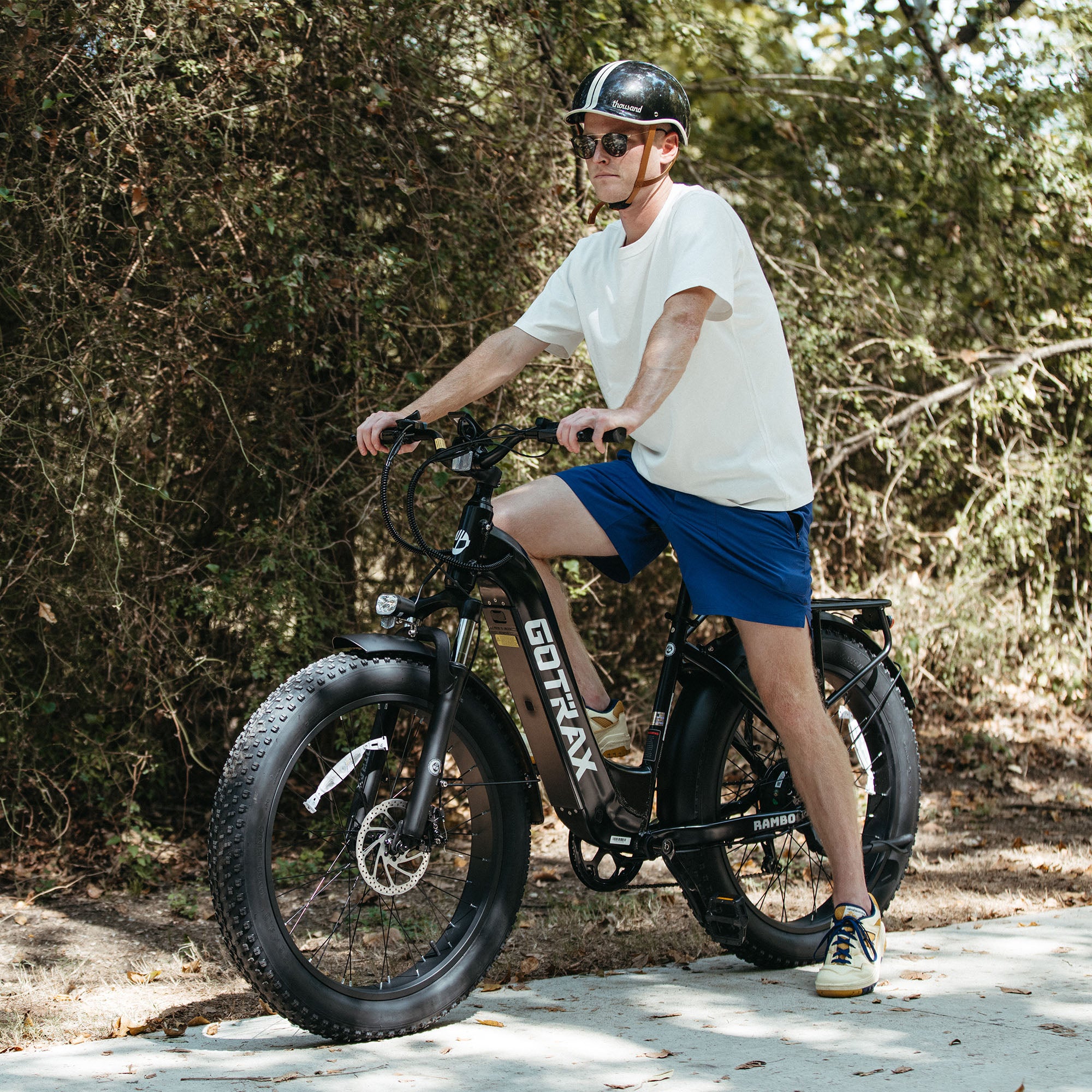 Gotrax Rambo 500w Fat Tire Electric Bike for Adults,25-Mile Range, 4 inch off-road Tires, 7-Speed, LED Headlight, Black