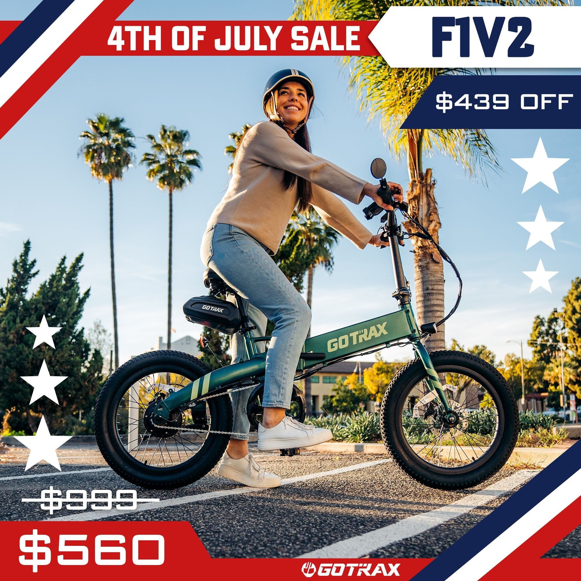 F1 Folding Electric Bike 2.0 - GOTRAX
