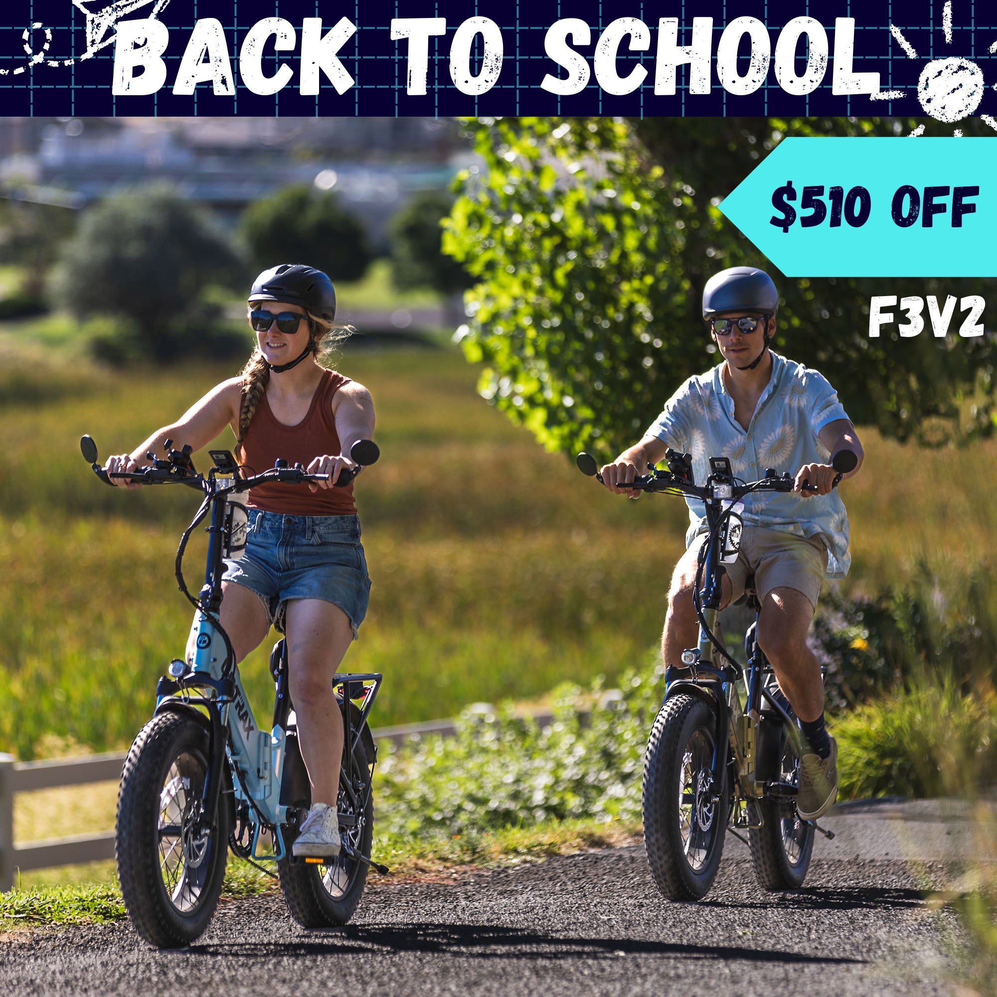 F3 Fat Tire Folding E - Bike 2.0 - GOTRAX