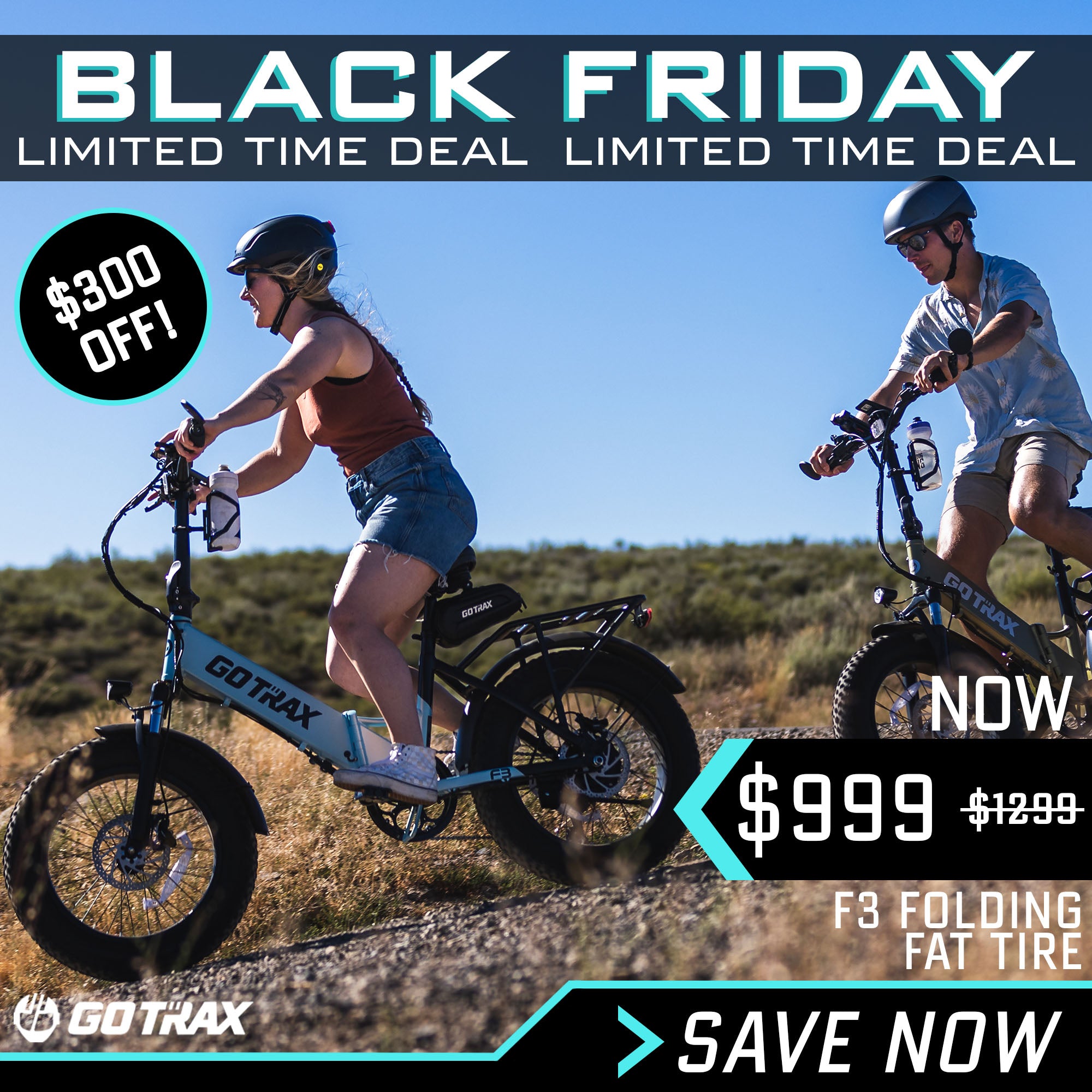 F3 Fat Tire Folding E - Bike 2.0 - GOTRAX