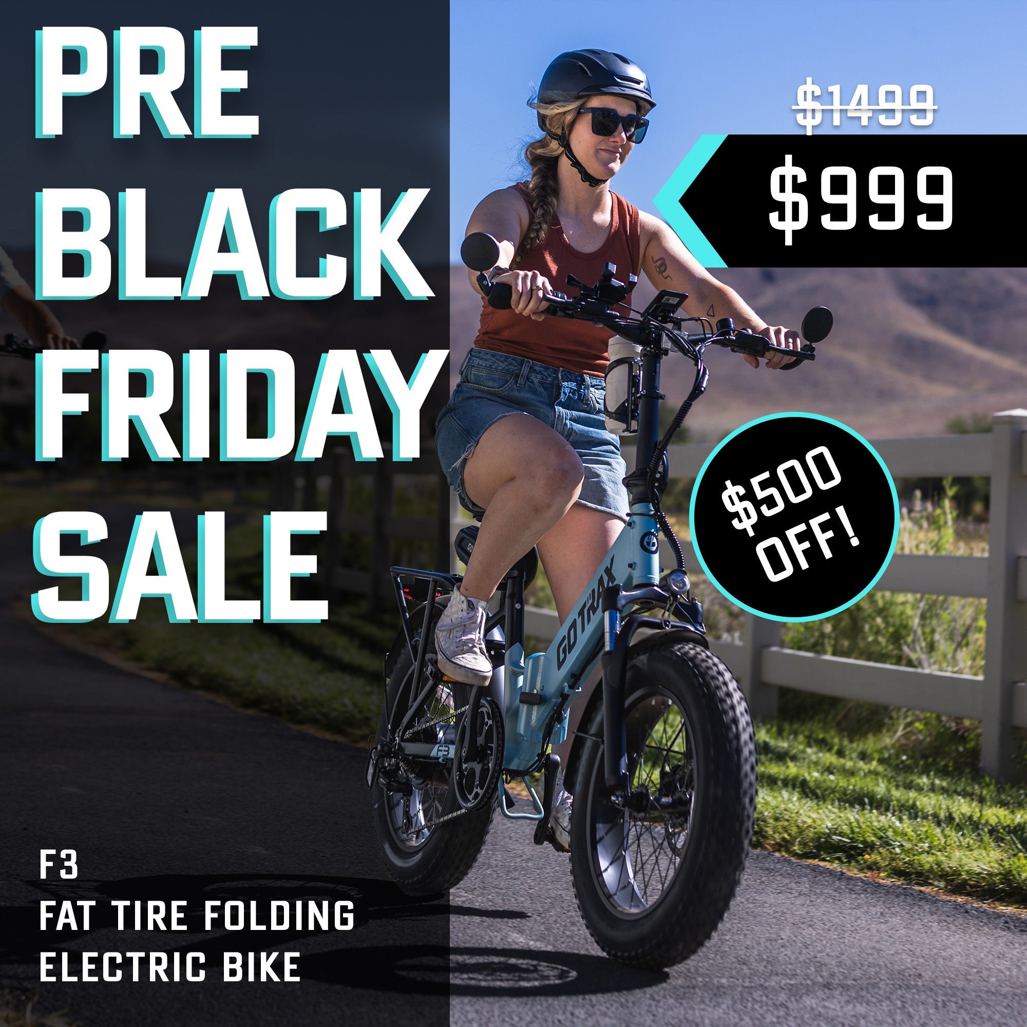 F3 Fat Tire Folding E - Bike 2.0 - GOTRAX