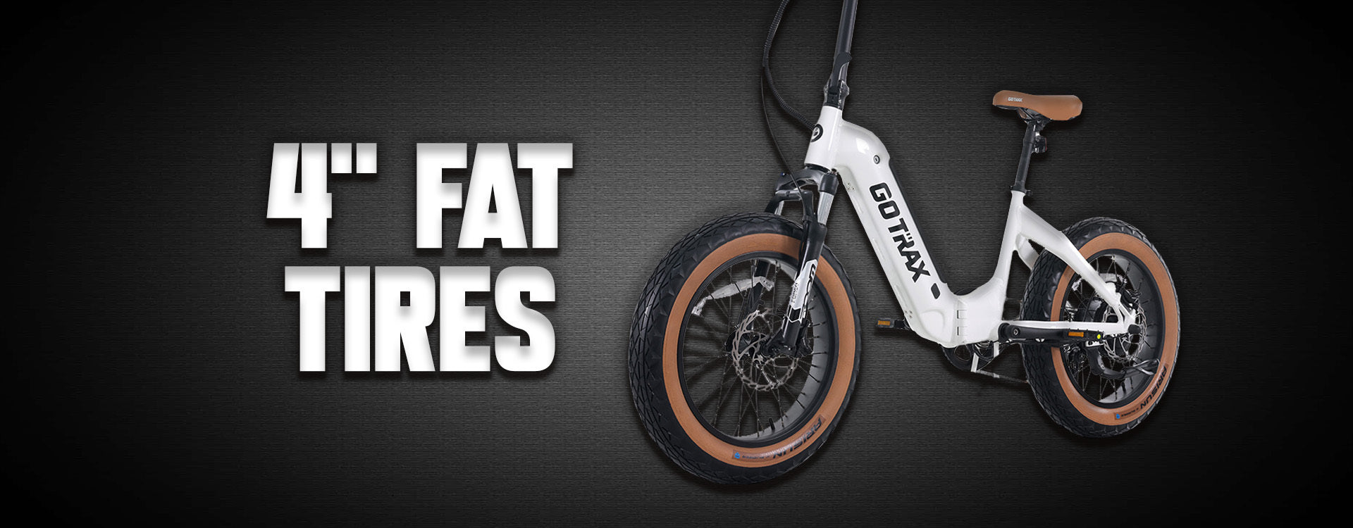 GOTRAX F5 foldable Electric Bike 4" Fat Tire Media Grid Banner