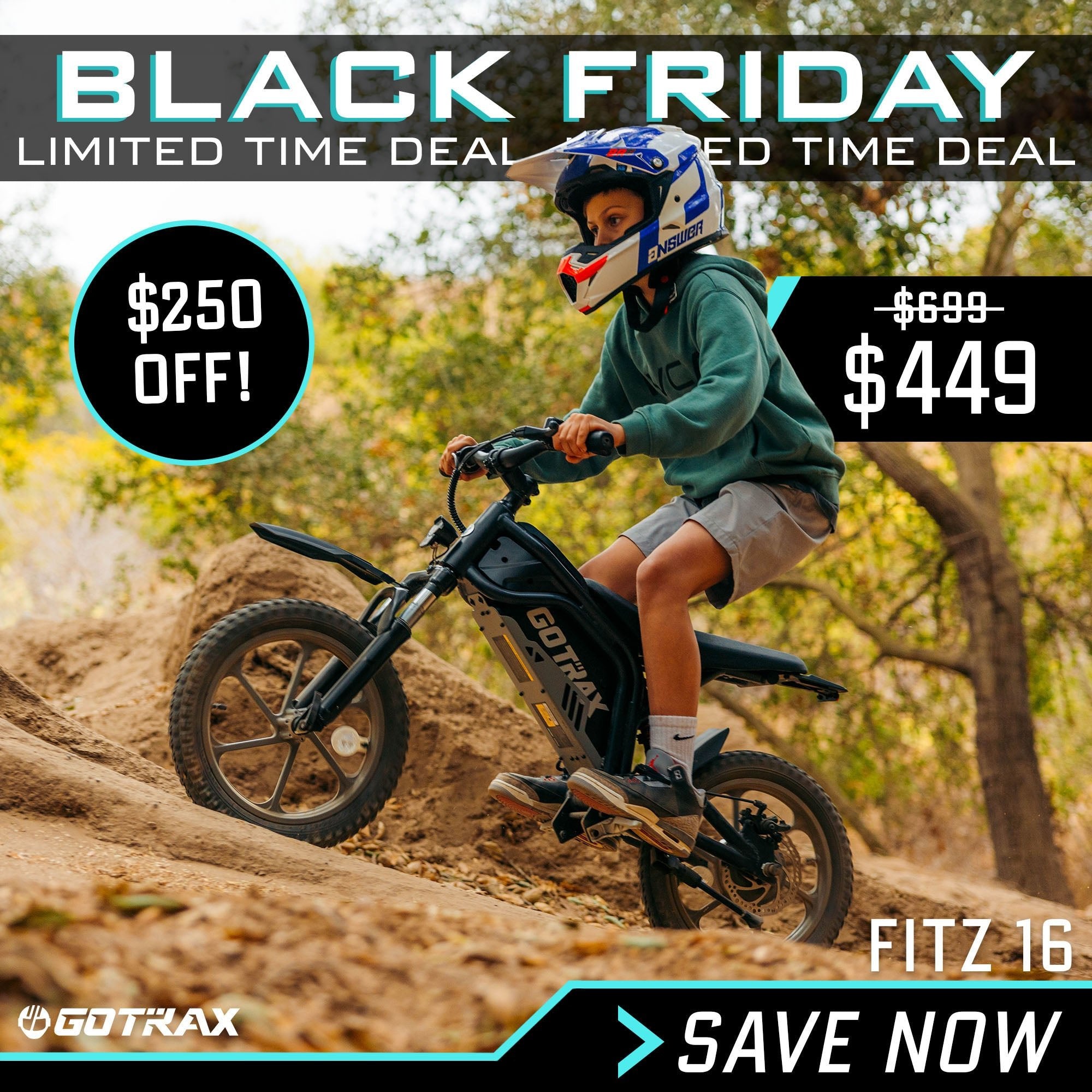 Fitz16 Electric Dirt Bike for Kids - GOTRAX