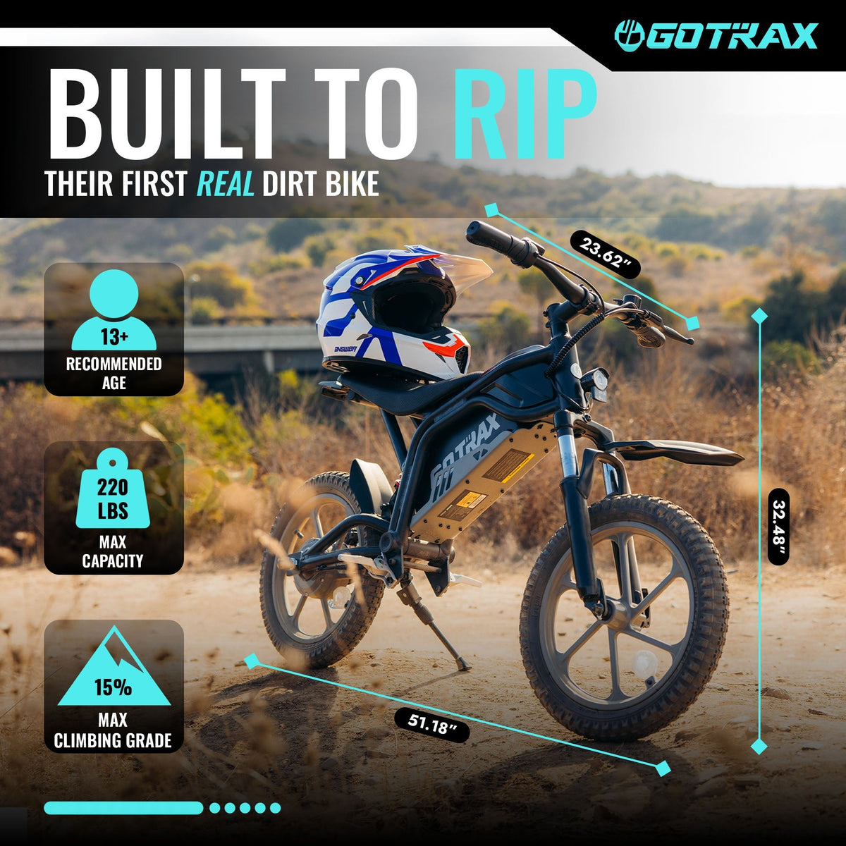 Fitz16 Electric Dirt Bike for Kids - GOTRAX