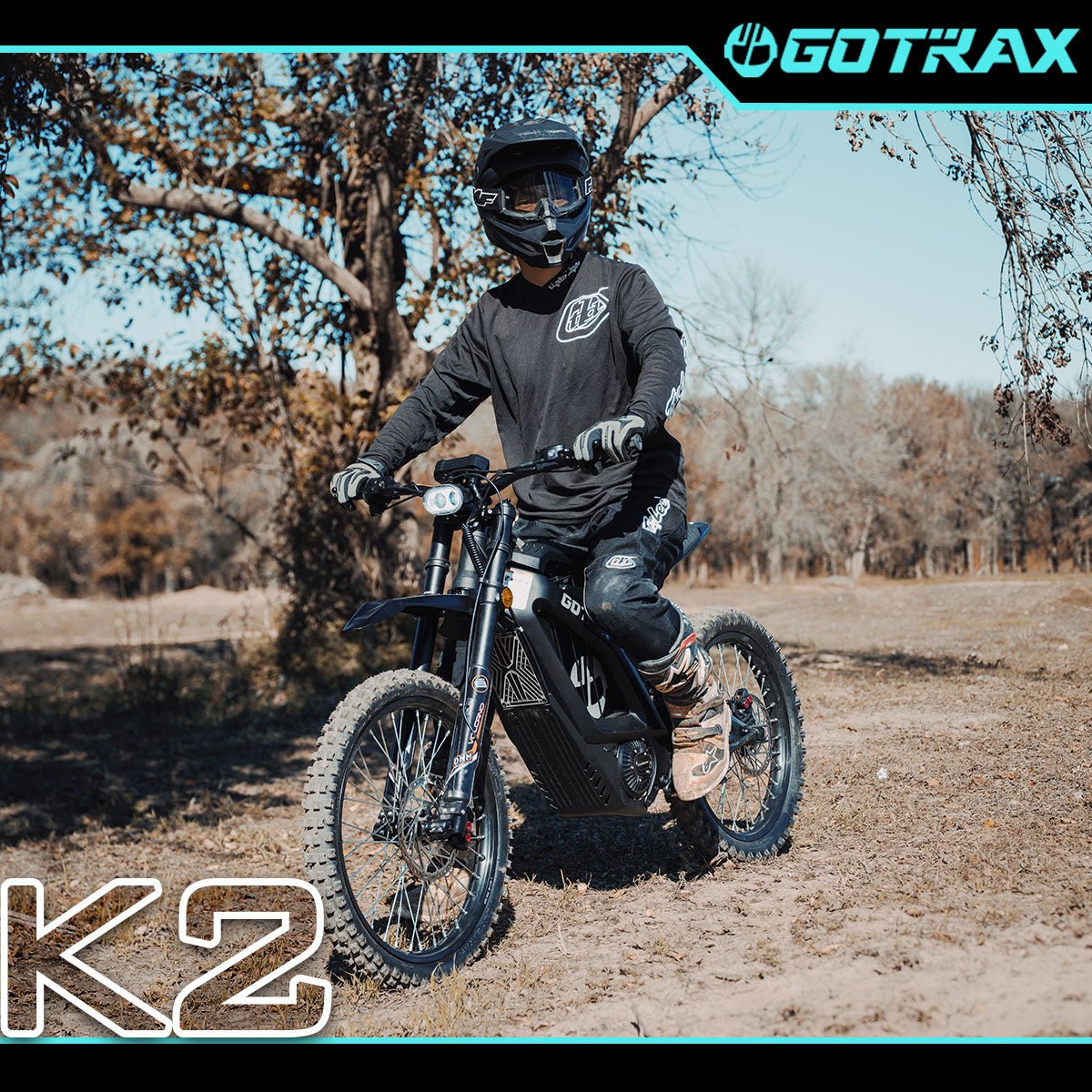 drt VIRAL 95 ブラック×ホワイト K2 Electric Dirt Bike - GOTRAX.com