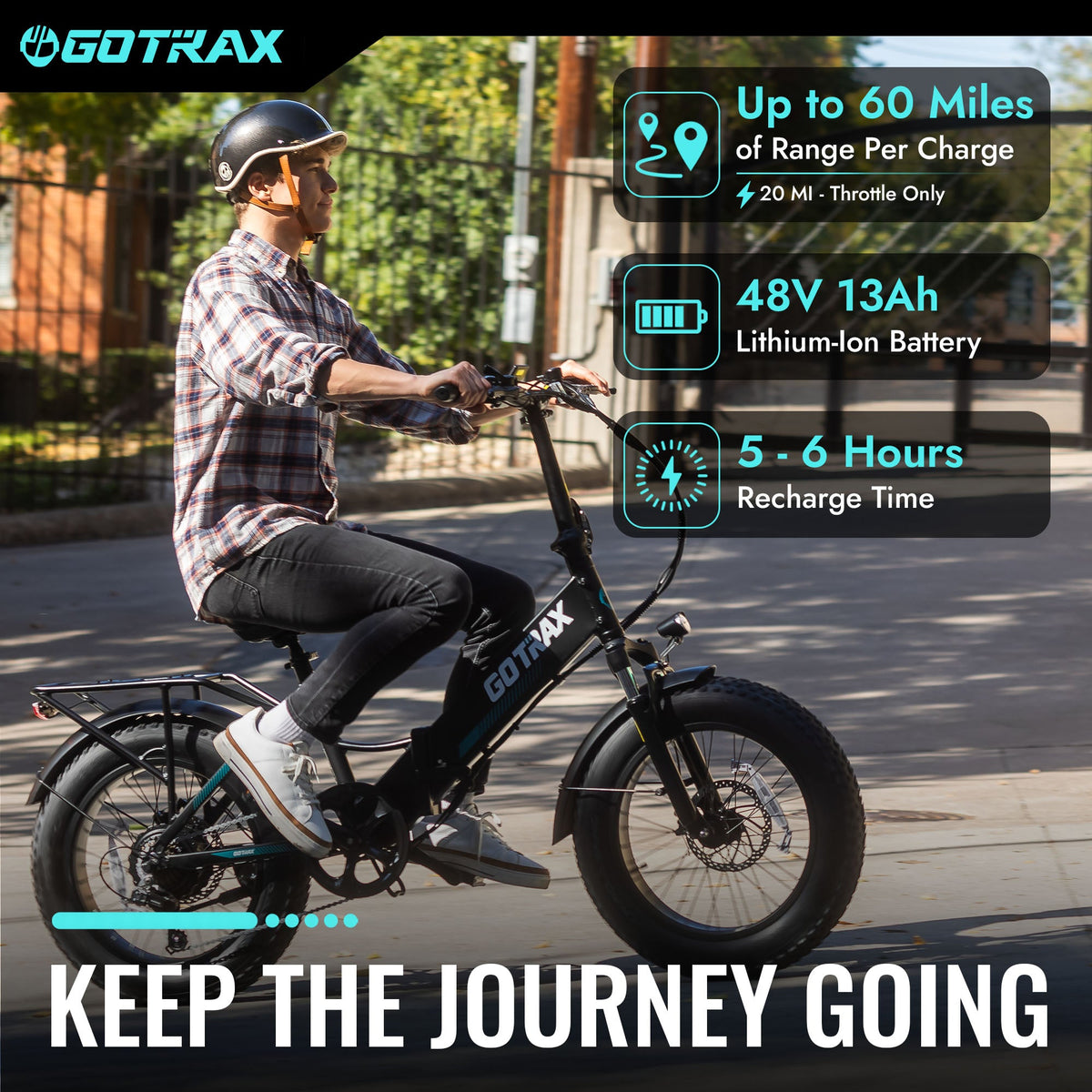 R3 Fat Tire Folding E-Bike - GOTRAX
