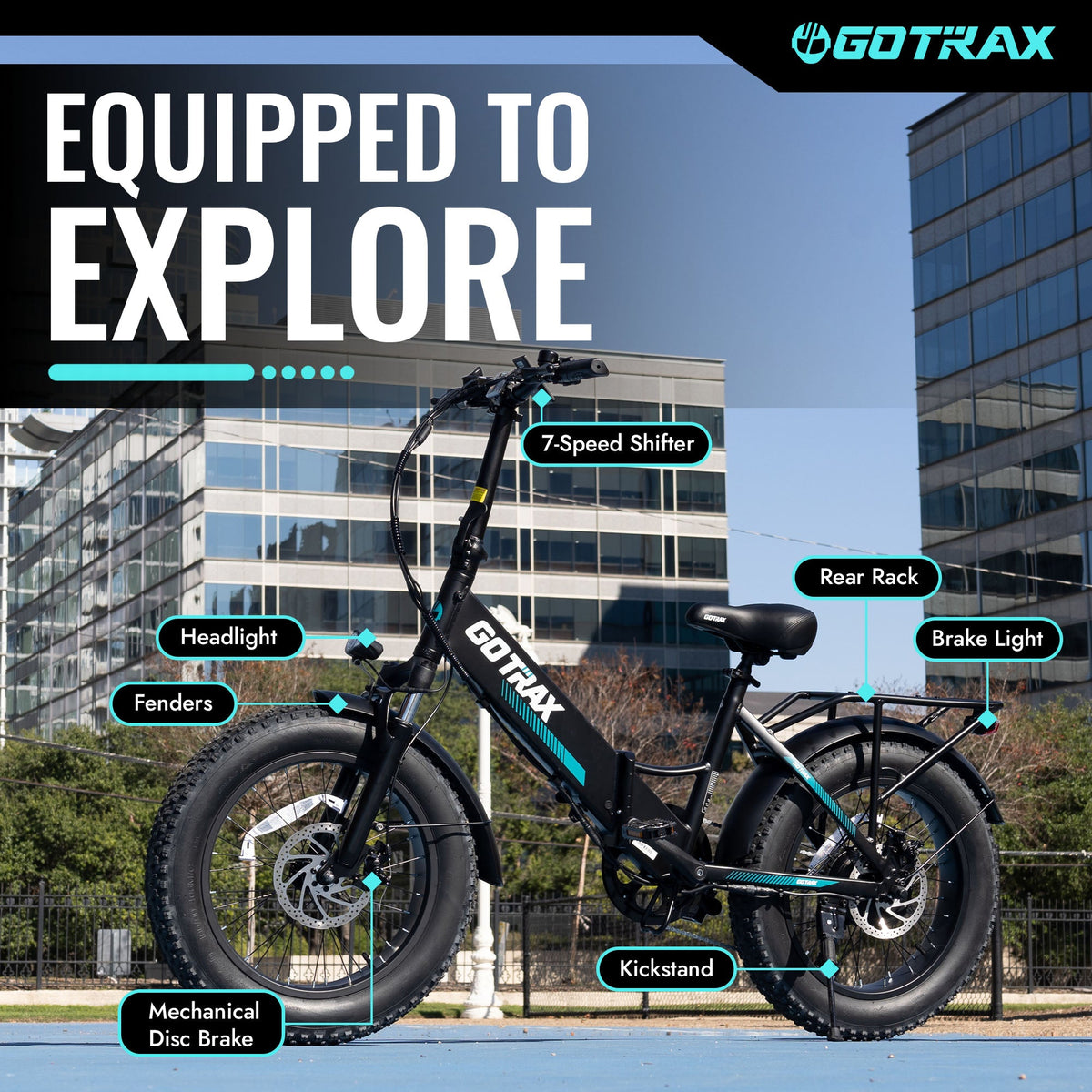 R3 Fat Tire Folding E-Bike - GOTRAX