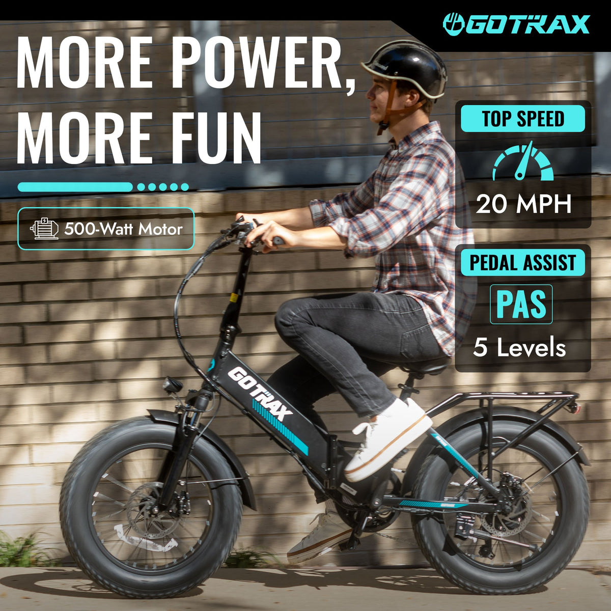 R3 Fat Tire Folding E-Bike - GOTRAX