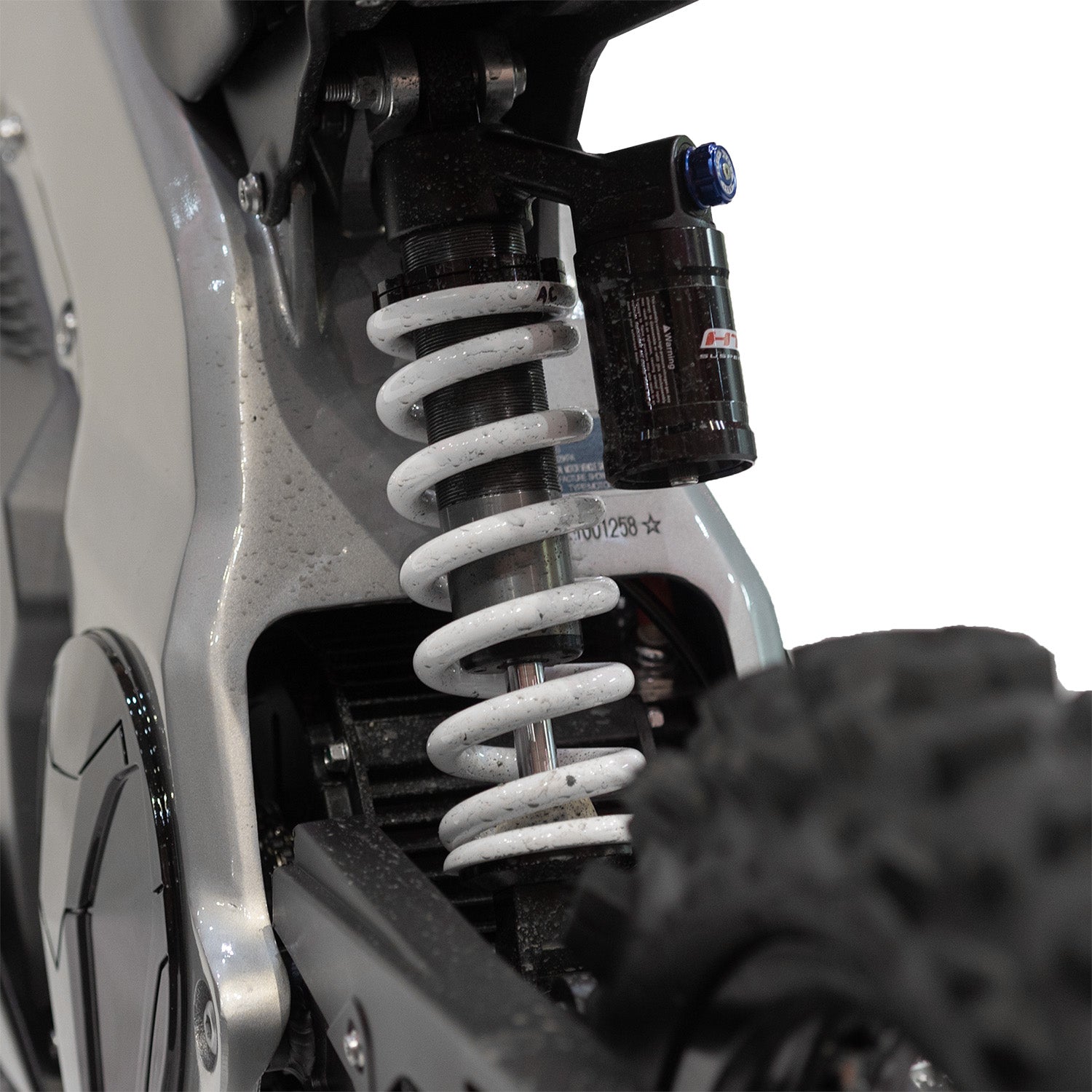 Everest Electric Dirt Bike Rear Suspension Close Up